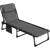 Outsunny - Sonnenliege - 189Lx68Wx36Hcm - Dunkelgrau