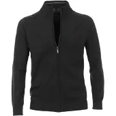 Casa Moda Strickjacke Zip Anthrazit