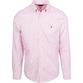 Tommy Hilfiger Flex Poplin Classic Shirt Classic Pink/stripe Größe: XXL | Business hemden Outlet | Herren | Rosa