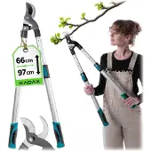 Kadax Gartenschere, manuell, für Strauchzweige, teleskopisch, scharf, solide