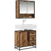 vidaXL Badezimmerschrank Altholz 65 x 33 x 60 cm Holzwerkstoff