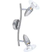 Globo Lighting Globo Frances I STRAHLER nickel matt,chrom, Kunststoff, 2xE14 R50; 54120-2