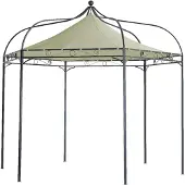 FRG Pavillon Modena 6-eckig mit Dach ecru D:320cm