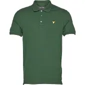 Lyle & Scott Polo Slim Fit dunkelgrün einfarbig mit Logo Baumwolle