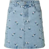 Pieces Pcflora Hw Kurzer Jeansrock | Blau | XL