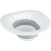 Relaxdays Sitzbad für Toilette, faltbar, Sitzbadewanne HBT: 12x36x39 cm, Einsatzbidet Intimpflege, Kunststoff, weiß/grau