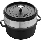 Staub Eisen Runder Gusseisentopf Mit Einsatz 3.8l
