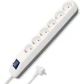 REV ICE-Line Design Steckdosenleiste 6-fach Schalter Schutzkontakt versch Farben Farbe: Weiß