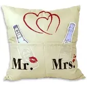 Hergo Mr. & Mrs. Kissen mit 3 Einstecktaschen