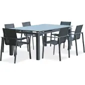 DCB Groupe 6-Sitzer-Garten-Essgruppe, Aluminium
