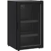 CombiSteel Mini-Kühlschrank – Tischmodell 136 Liter, schwarz, Glastür