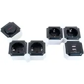 Schwaiger STFL3415 Flexible Steckdosenleiste 6-Fach Steckdose USB-Anschluss Mehr