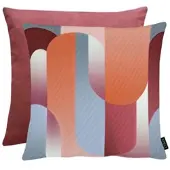 Apelt Dekokissen "Ben", orange (rosa, orange, grau, bedruckt), B:49cm L:49cm, Obermaterial: 55% Polyester, 44% Viskose, 1% Elasthan (LYCRA), Dekokissen_Sitzkissen_Kissenhüllen, Dekokissen