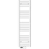 LuxeBath Badheizkörper Mittelanschluss 300 x 1400 mm Weiß gerade mit Thermostat und Anschlussgarnitur Durchgang Boden Weiß - Heizkörper, ohne Heizstab