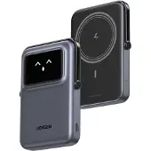 UGREEN Uno 10000 mAh Powerbank, 20 W, Digitalanzeige, 5 V/3 A, Grau-Schwarz