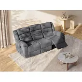 Vente-unique Relaxsofa Burolo Grau 199 cm