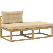 vidaXL 2 Stück Outdoor-Fußhocker Polyester Weiß
