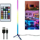 Dopwii LED-Eck-Stehleuchte intelligent mit Fernbedienung – RGB-Farbwechsel DIY & Ambientebeleuchtung für Wohn- & Spielzimmer