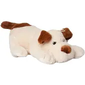 Deef Großer liegender Welpe 45cm Plüschhund Kuscheltier braun-weiß
