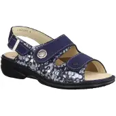 Finn Comfort Isera Damensandale, Leder, Indigo/Marine, Finnstretch, - Passformübersicht Marken Finnstretch, Blau, leder (esandra/nabuk/stretchcamo)