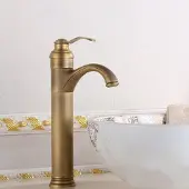 OEM Antikes Messing-Badarmatur - Aanrechte Montage, Warm/Kalt, Bronze