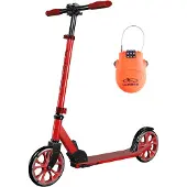 Hudora Scooter Up 200, red inklusive Kabelschloss (Bundle)