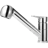 OEM Edelstahl Ausziehbarer Wasserhahn 360° Drehbar, 2-Strahl-Regulierung, Silber
