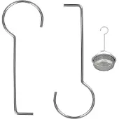OEM Rostfreier Duschaufzug, 2er Set, Küchenabflussaufzug, Reinigungshaak, silberfarbener Abflussaufzug.