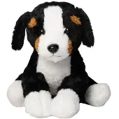 Deef Kuscheltier Hund Welpe 28cm schwarz-weiß flauschiges Plüschtier