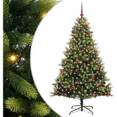 Syfax Künstlicher Klapp-Weihnachtsbaum mit 300 LEDs Grün 180 cm