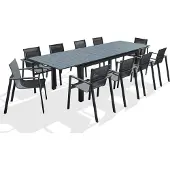 DCB Groupe Garten-Essgruppe für 10 Personen ausem Aluminium