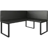 Vicco Esszimmer-Eckbank Ravon, Schwarz, 120 x 150 cm