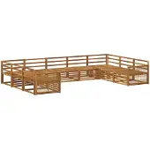 vidaXL Outdoor-Sofagarnitur 9 stk. Natur Massivholz Akazie
