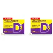 VIGANTOLVIT Vitamin D3 2000 I.e. 2x120 St Weichkapseln
