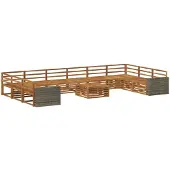 vidaXL Sofagarnituren 11 pcs Massivholz Akazie