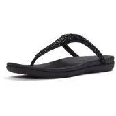 FitFlop Zehentrenner "SOLAY MIXED-CRYSTAL TOE-POST SANDALS" Dianette, Schlupfschuh, Sommerschuh mit edlem Glitter