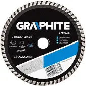 Graphite Graphit-Diamantscheibe 180x22,2 mm Turbowelle - 57H636