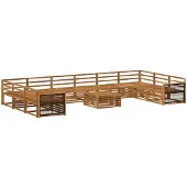 vidaXL Sofagarnituren 11 pcs Massivholz Akazie