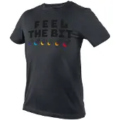 Neo T-Shirt mit Aufdruck, FEEL THE BIT, Dydis M