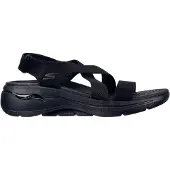 SKECHERS Go Walk Arch Fit Sandalen Plat - Zwart - Maat 41
