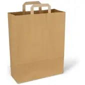 Pack2go 250 Papiertragetaschen Bio Papiertüten 22x11x28cm Kraft 70g/m2 braun