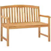 vidaXL Handgefertigte Rosenbank 114 x 60,5 x 95 cm Massivholz Teak