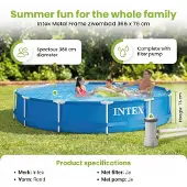 Intex Frame Pool Rund - 366x76 cm - 8-teilig S20475