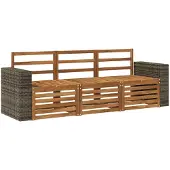 vidaXL Sofagarnituren 3 stk. Massivholz Akazie