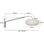 Steinhauer Wandlampe Elegant Classy, schwarz, für Wohn- / Esszimmer, Metall, Wandleuchte, Wandlampe Innen