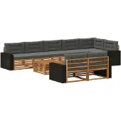 vidaXL Outdoor-Sofagarnitur 9 stk.