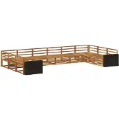 vidaXL Sofagarnituren 10 pcs Massivholz Akazie