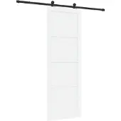 vidaXL Schiebetür ORKDAL Weiß 83 x 232 cm Massives Kiefernholz