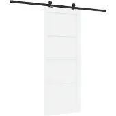 vidaXL Schiebetür ORKDAL Weiß 83 x 202 cm Massives Kiefernholz