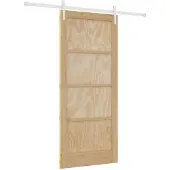 vidaXL Schiebetür ORKDAL Natürlich und Weiß 86 x 198,5 cm